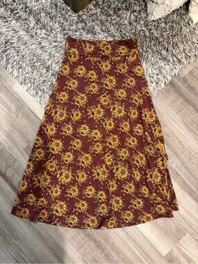 Floral Boho Maxi Skirt